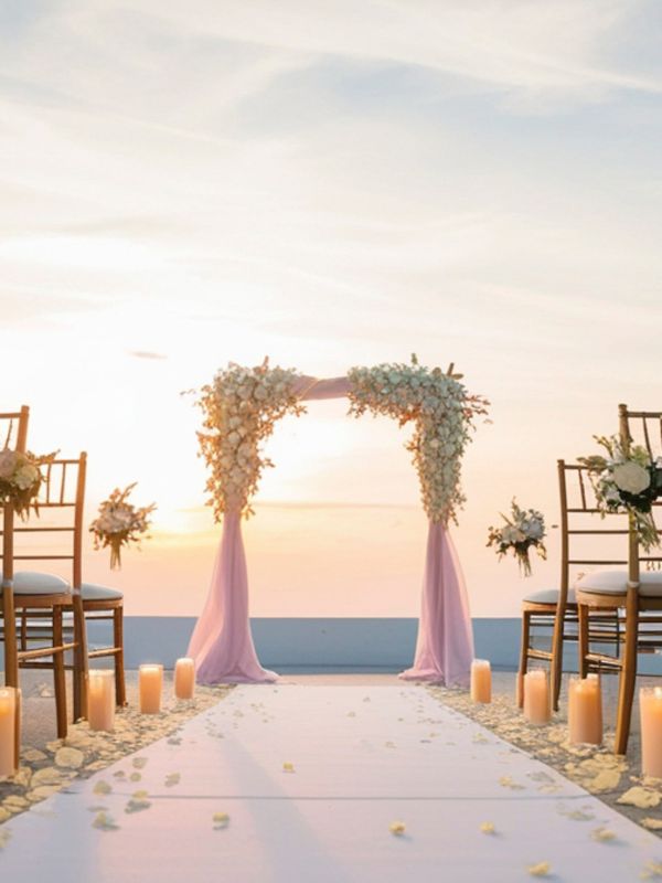 Wedding candle setup